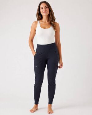 Athleta Women’s Size 8 Navy Blue Cargo Jogger Pants Zip Pocket Stretch Waist 26-